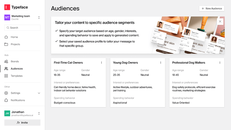 Audience intelligence on Typeface