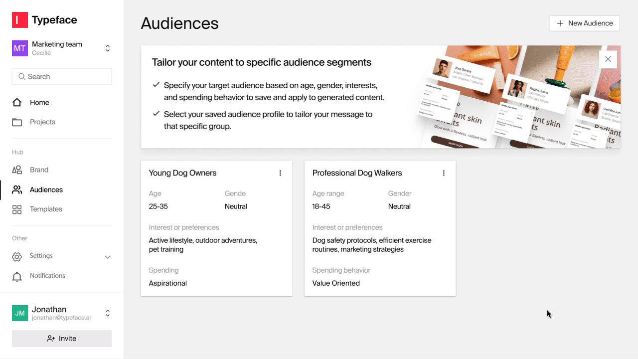 Audience intelligence on Typeface