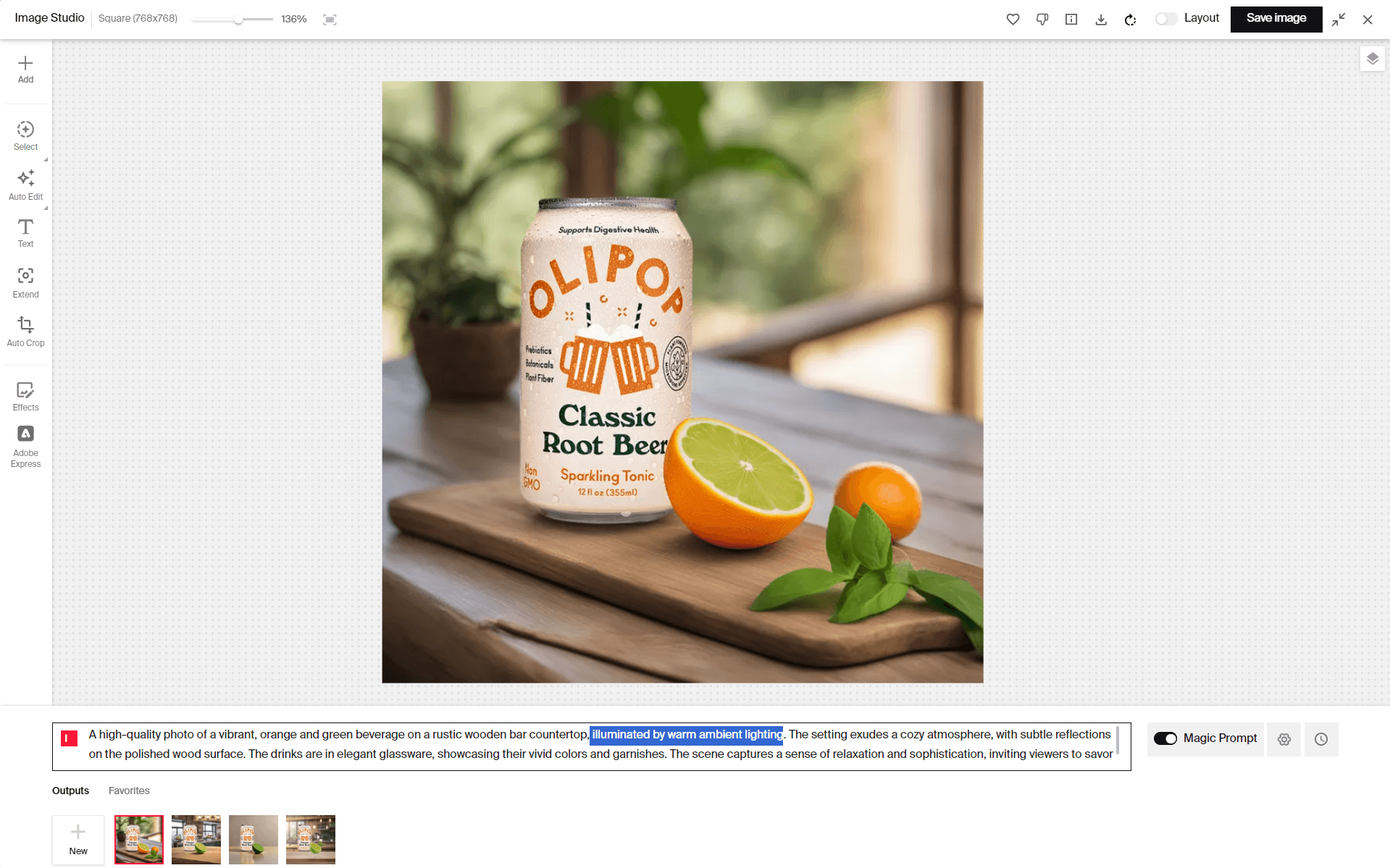 AI product photography with mood lighting