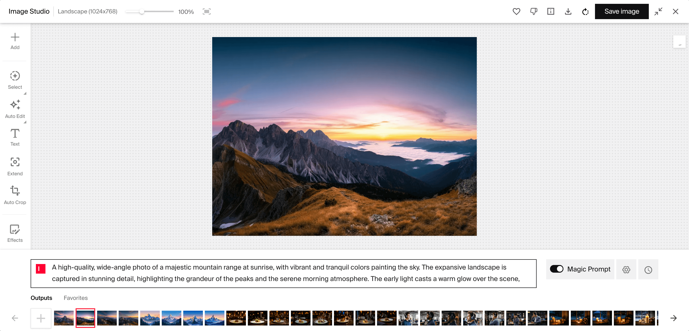 website graphic with AI image prompt