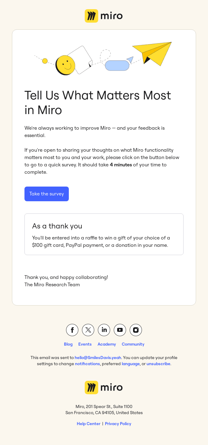 feedback request email example